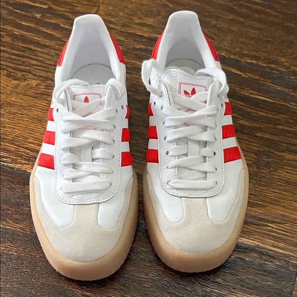 adidas White Sneakers with Red Stripes - Picture 2 of 3
